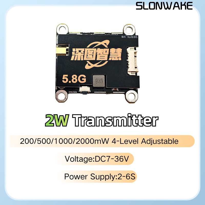 SLONWAKE 5.8G 56CH 2W transmit - огляд і ціна Drone Frame